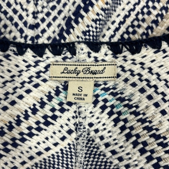Lucky Brand Boho Woven Cotton Jacket Size Small - Picture 7 of 9